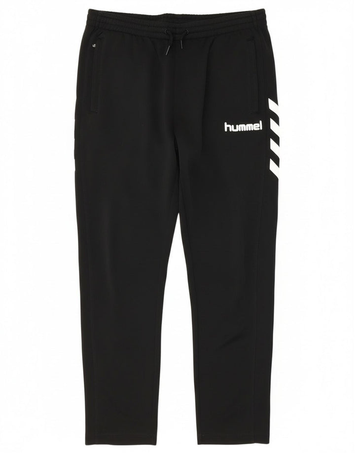 Hummel muške hlače za trenirku, velike crne poliesterske hlače