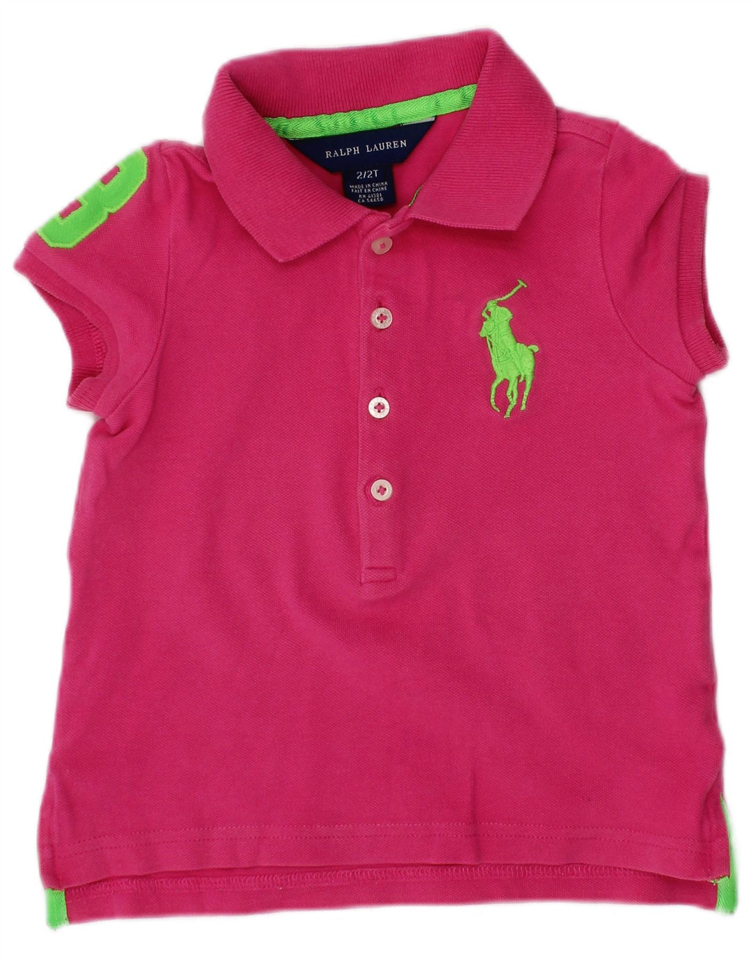 RALPH LAUREN Polo majica s motivima za djevojčice 18-24 mjeseca, ružičasti pamuk