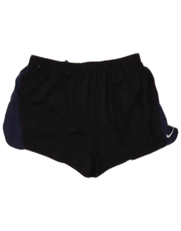 Nike Ženske Dri Fit Sportske Kratke Hlače UK 12 Medium Black Colourblock Poliester