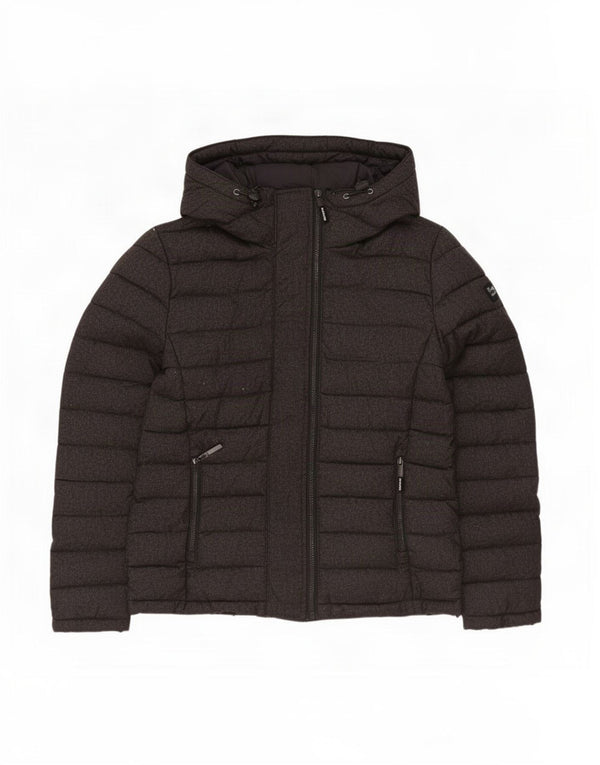 Superdry muška podstavljena jakna s kapuljačom UK 42 XL sivi poliester
