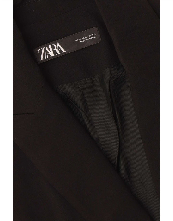 Zara ženski dugi prsluk UK 14 srednji crni poliester