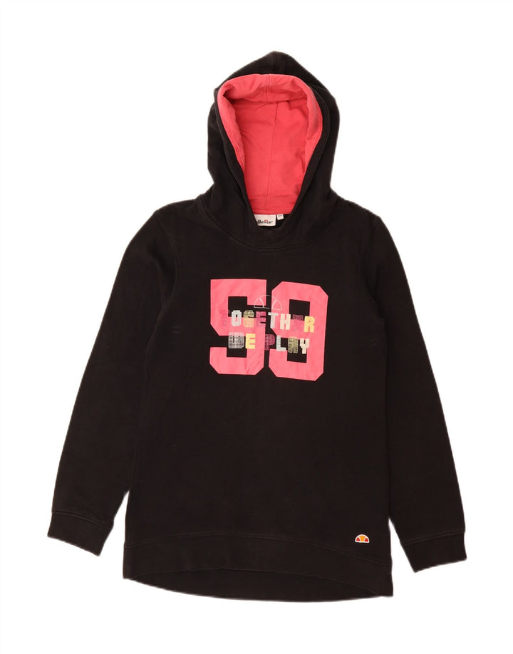 ELLESSE majica s kapuljačom s kapuljačom za djevojčice 13-14 godina, crna