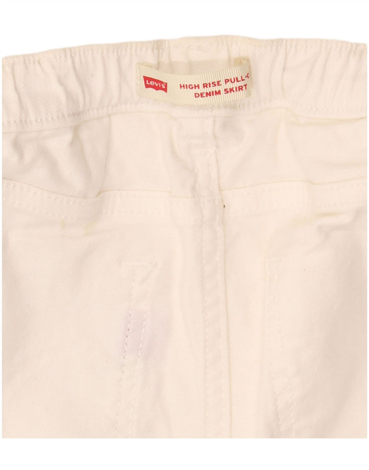 Levi's ženska traper suknja visokog struka W30 srednje bijele boje