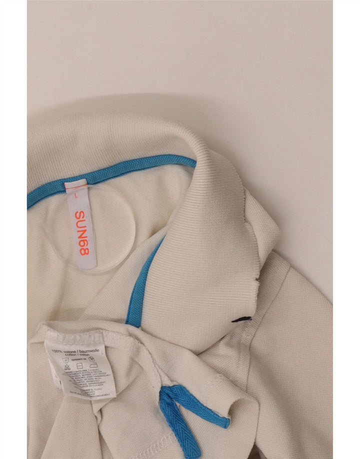 Sun68 Muška polo majica velika bijela pamučna