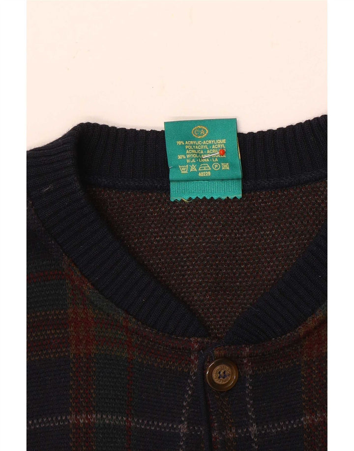 Canda muški kardigan pulover 2XL višebojni karirani akril