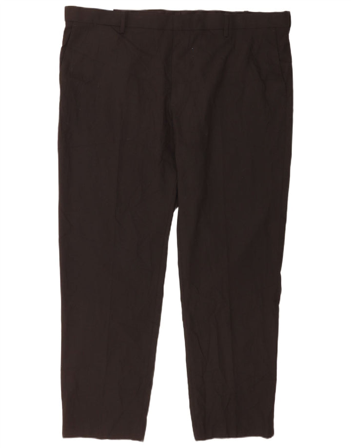 Marks & Spencer muške chino hlače standardnog kroja W44 L31 crni poliester