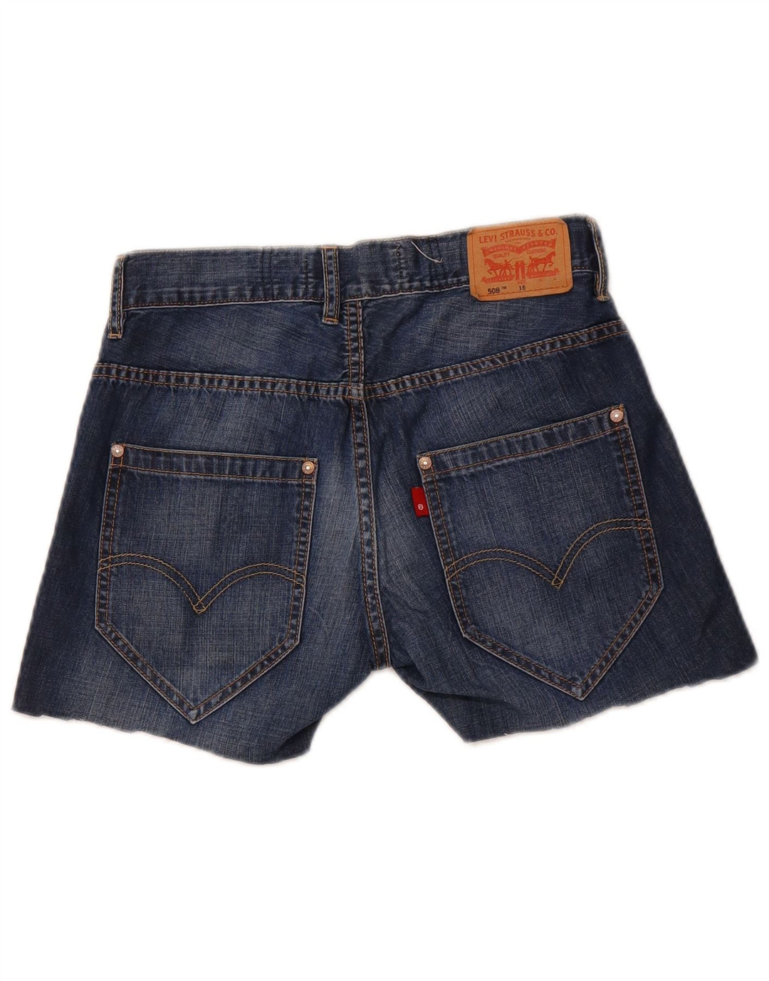 LEVI'S Girls 508 Regular Denim kratke hlače 15-16 godina W26 plavi pamuk