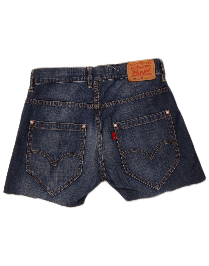 LEVI'S Girls 508 Regular Denim kratke hlače 15-16 godina W26 plavi pamuk