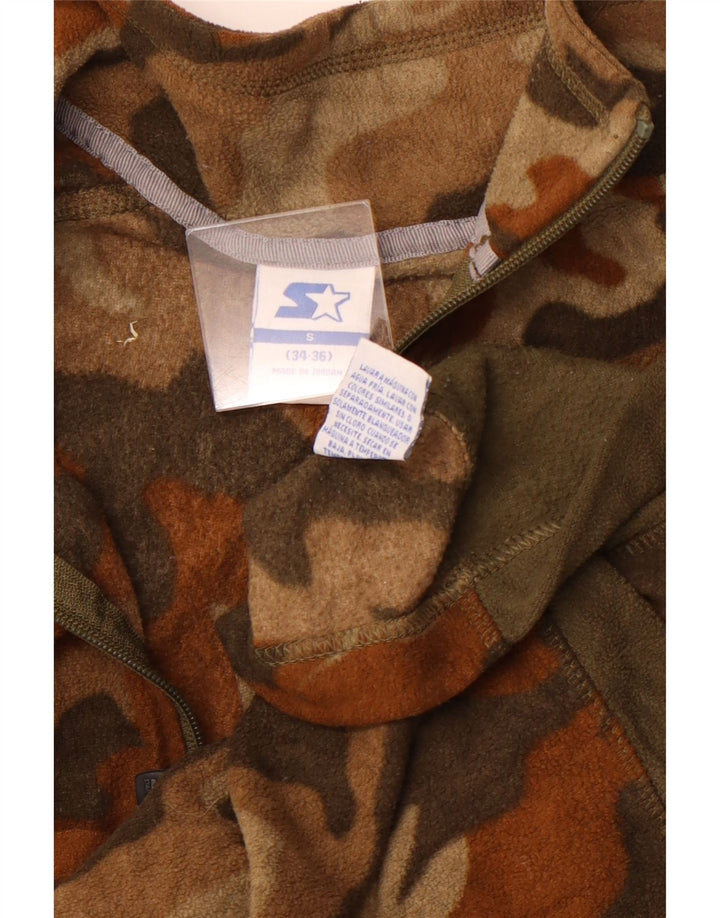 STARTER Muški džemper od flisa s patentnim izrezom Mali smeđi maskirni sportski