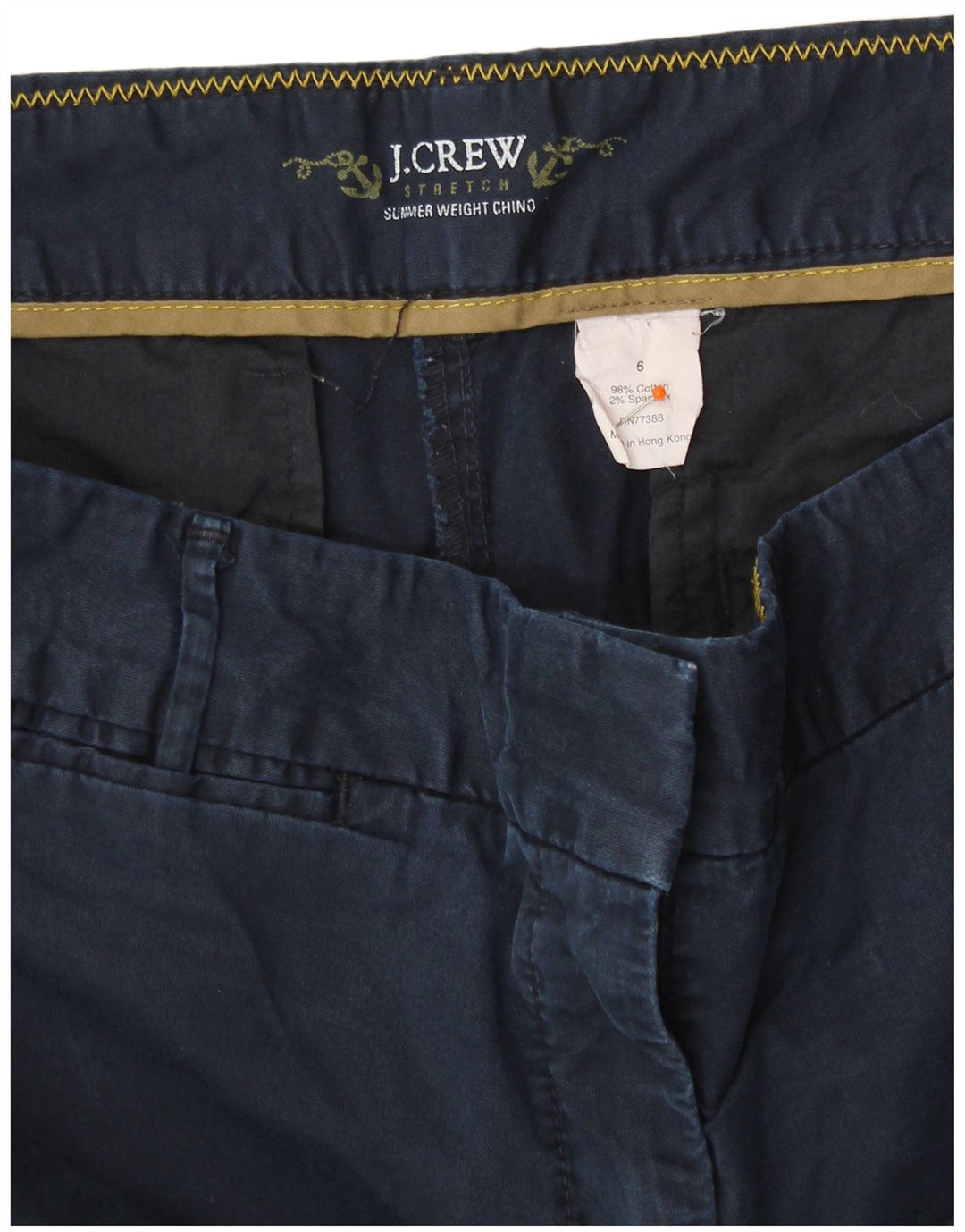 J. CREW Ženske chino kratke hlače US 6 srednje W32 tamnoplavi pamuk