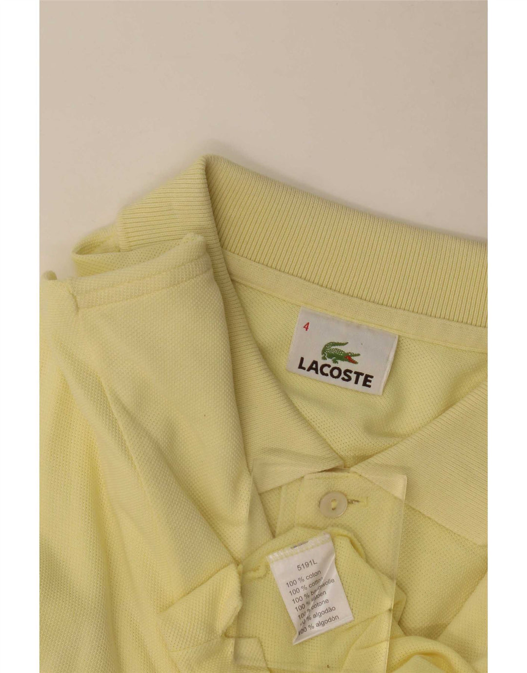 Lacoste muška polo majica veličine 4 srednje žuti pamuk