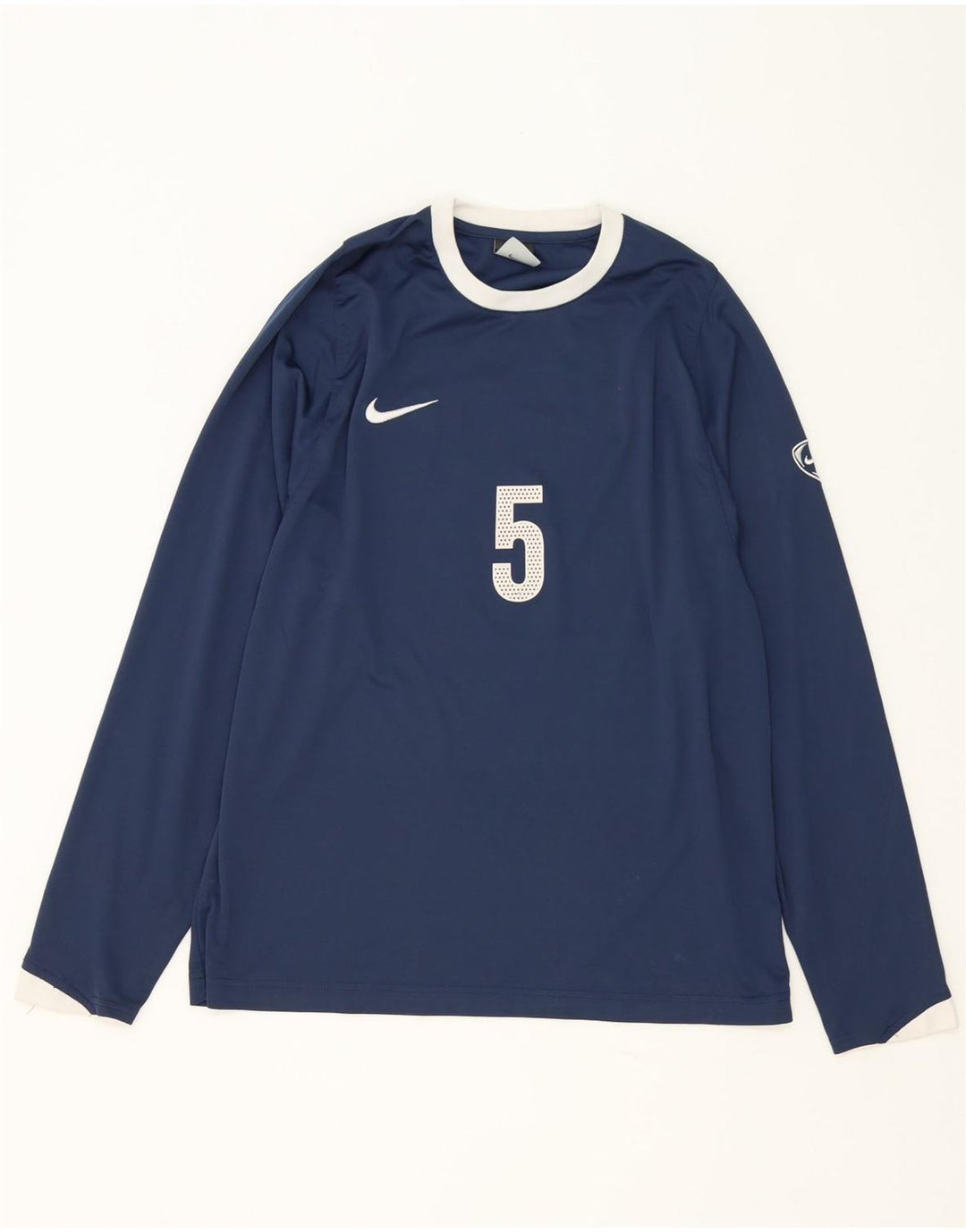 Nike muška majica dugih rukava s grafikom UK 39/41 srednje tamnoplava poliester
