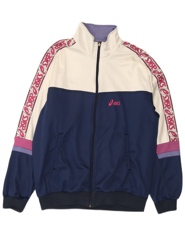Asics muška grafička trenirka gornja jakna IT 56 XL plava poliamidna boja