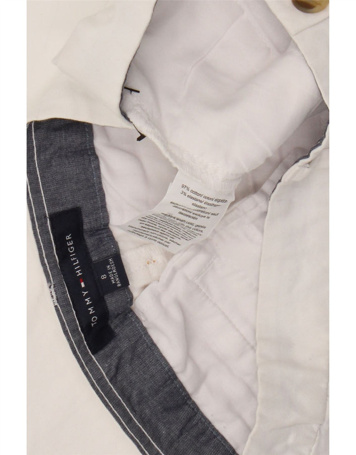 Tommy Hilfiger ženske uske chino hlače US 8 srednje W32 L29 bijeli pamuk