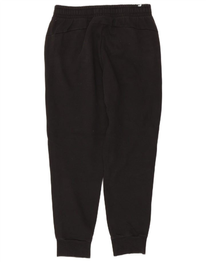 PUMA muške trenirke s grafičkim motivima, srednje crne pamučne hlače