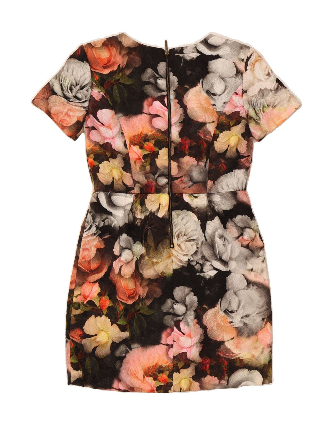 OASIS Womens Sheath Dress UK 12 Medium Multicoloured Floral Cotton Vintage Oasis and Second-Hand Oasis from Messina Hembry 