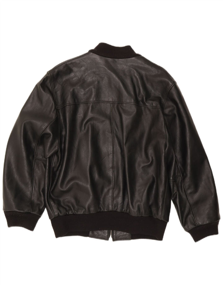 Vintage muška bomber kožna jakna UK 38 srednje crna