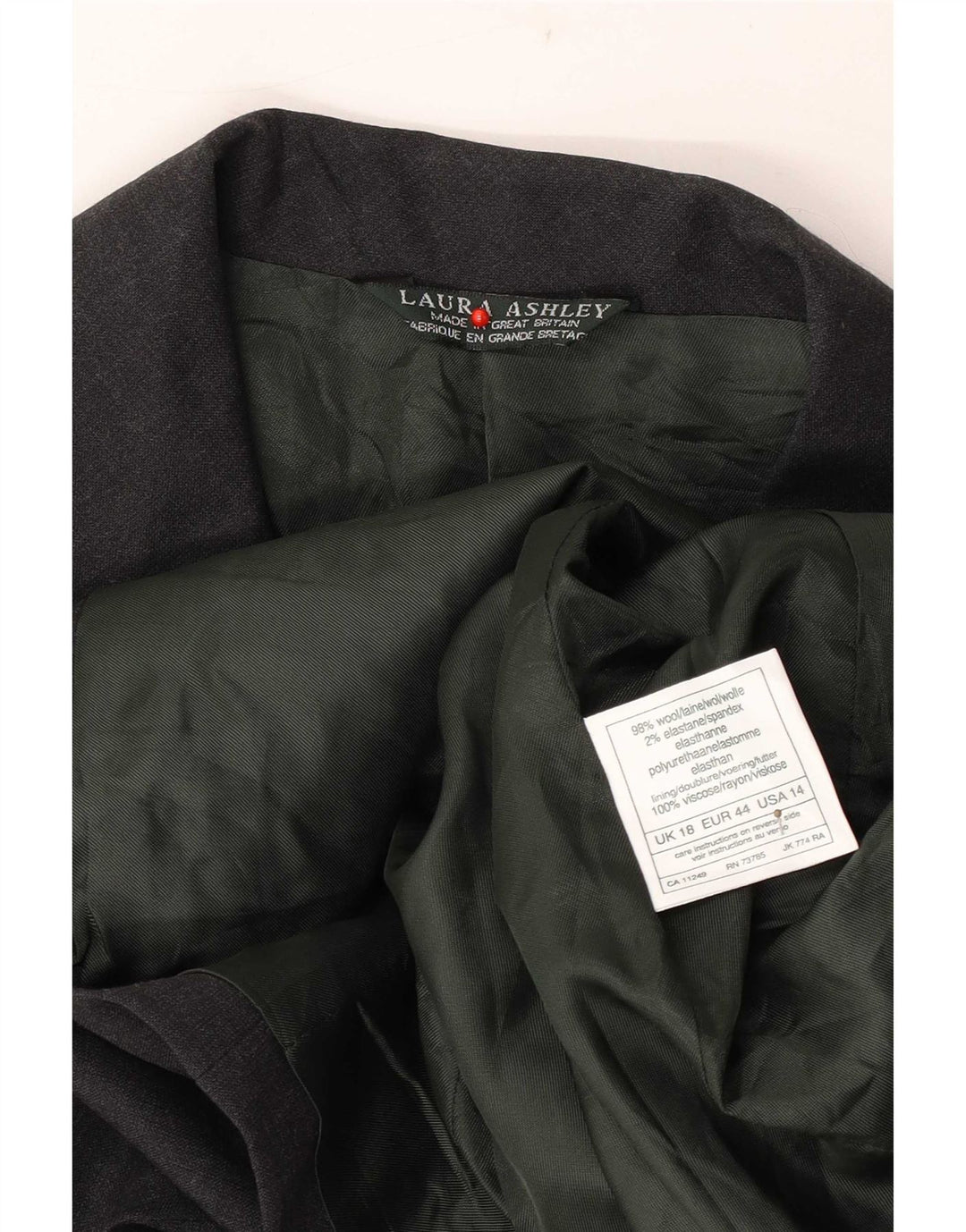 Laura Ashley Ženska jakna s 5 gumba UK 18 XL siva vuna