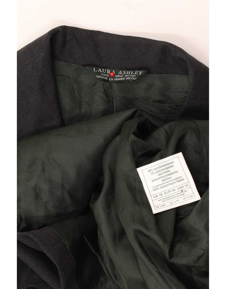 Laura Ashley Ženska jakna s 5 gumba UK 18 XL siva vuna