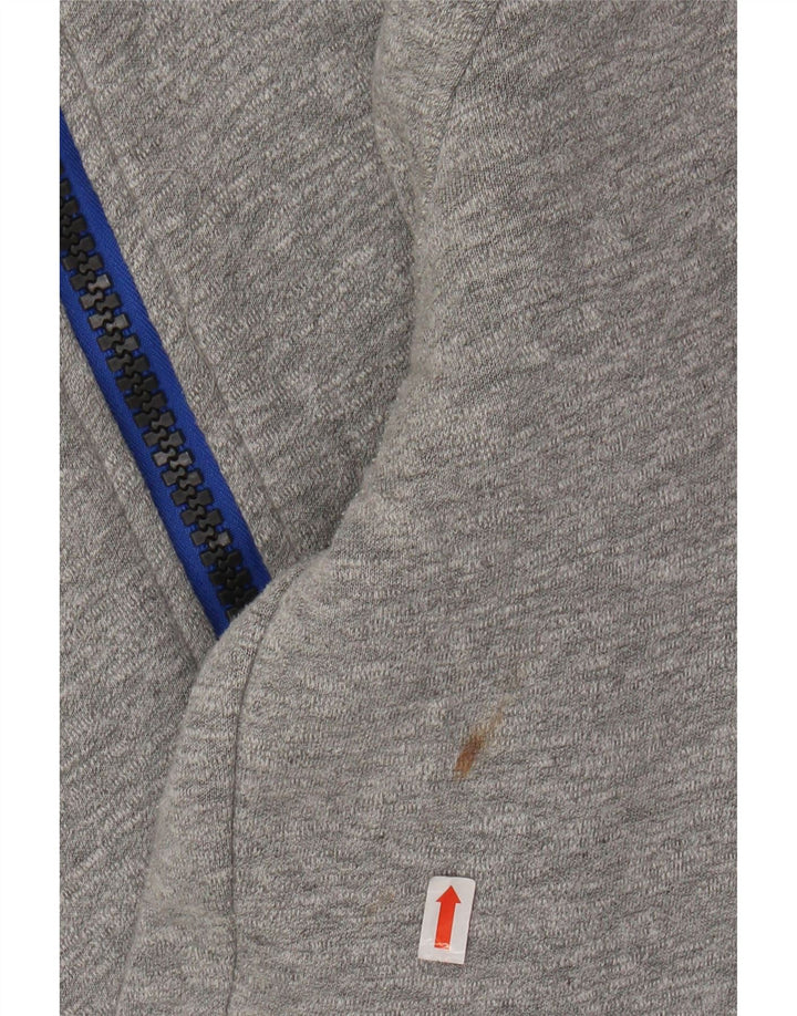 SUPERDRY ženski pulover s kapuljačom s patentnim zatvaračem UK 10 Mali sivi poliester