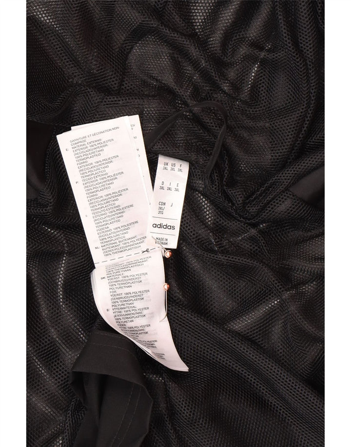 ADIDAS muška kišna jakna s kapuljačom s grafičkim motivima UK 46 3XL crni poliester