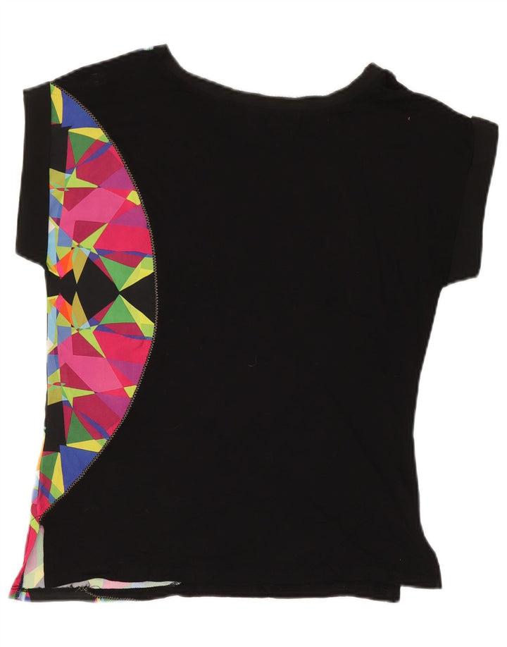 Desigual ženska majica kratkih rukava UK 12 srednje crna geometrijska