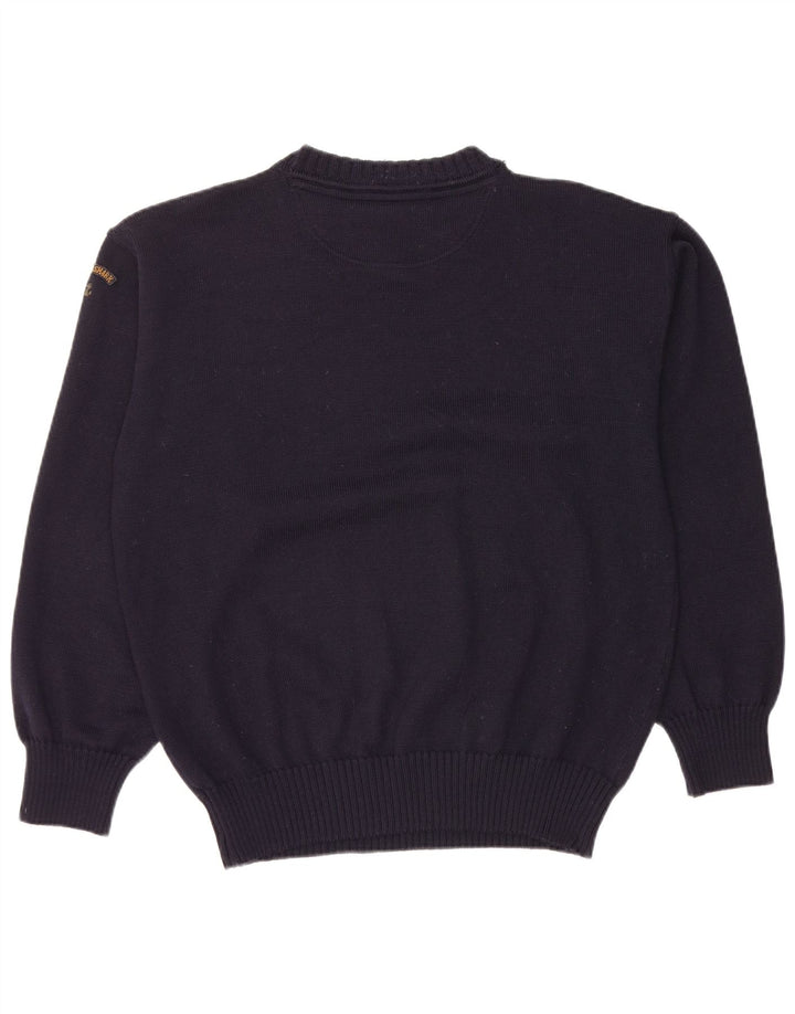 PAUL & SHARK Muški džemper s V-izrezom, srednje tamnoplava nova vuna