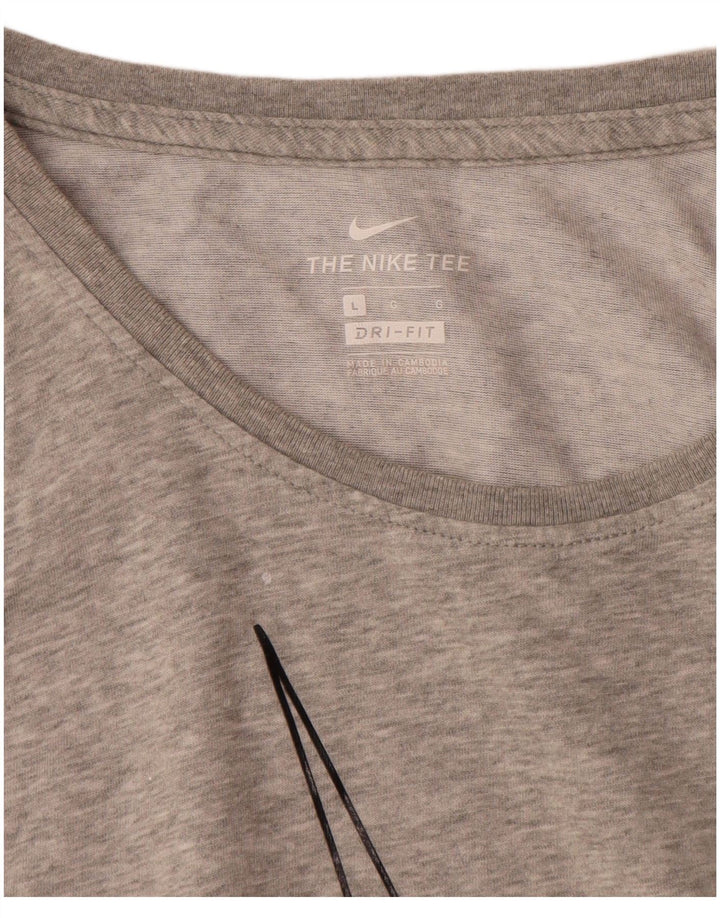 Nike Dri Fit Graphic Vest Top Large Grey Cotton