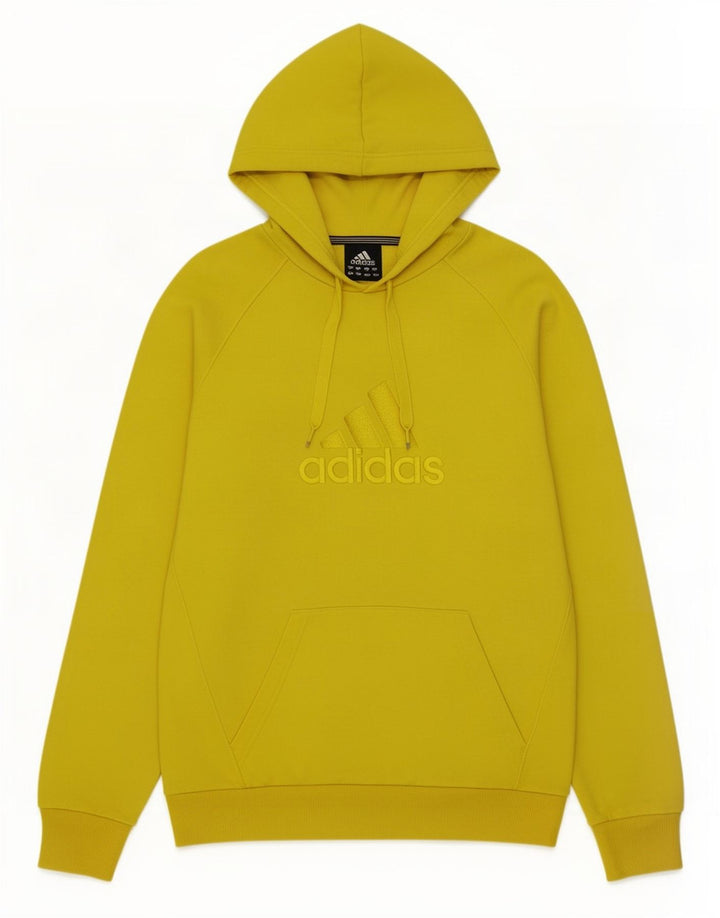 Adidas muška majica s kapuljačom s kapuljačom srednje žute boje od poliestera