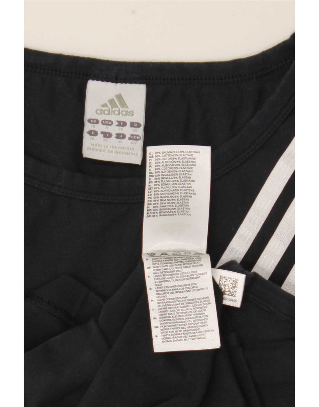 Adidas ženski prsluk UK 10 mali crni pamuk