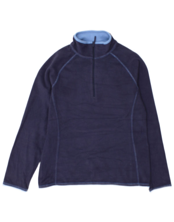 Mountain Warehouse Womens Zip Neck Fleece Jumper UK 10 Small Navy Blue