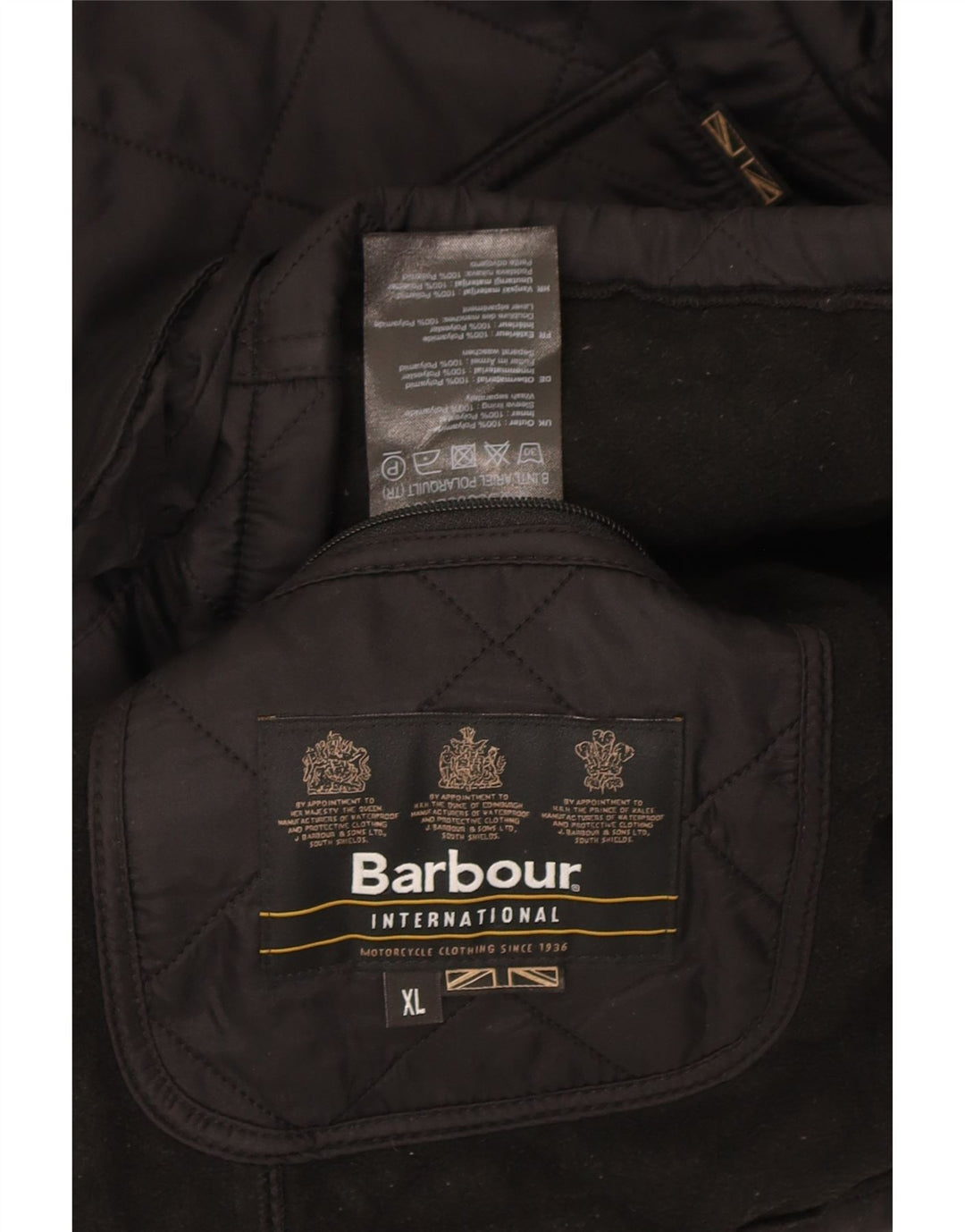 Barbour muška prošivena jakna UK 42 XL crni poliamid