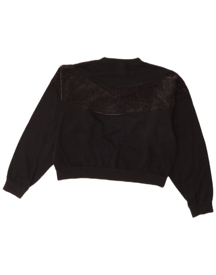 NIKE Ženska prevelika trenirka UK 10 Mala crna pamuk