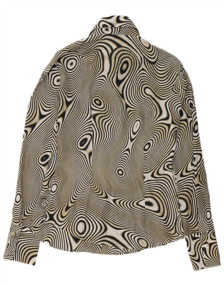 BENETTON Ženska košulja s apstraktnim uzorkom UK 14 Srednje crna