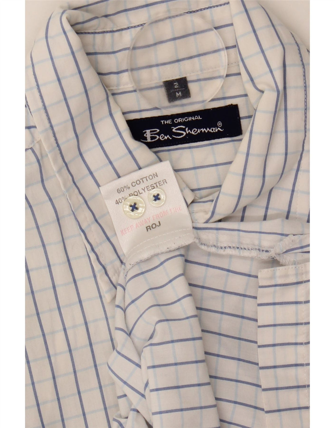Ben Sherman muška košulja kratkih rukava Srednje plavi karirani pamuk