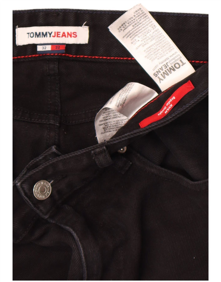 Tommy Hilfiger Mens Ryan Regular Straight Jeans W32 L29 crni pamuk