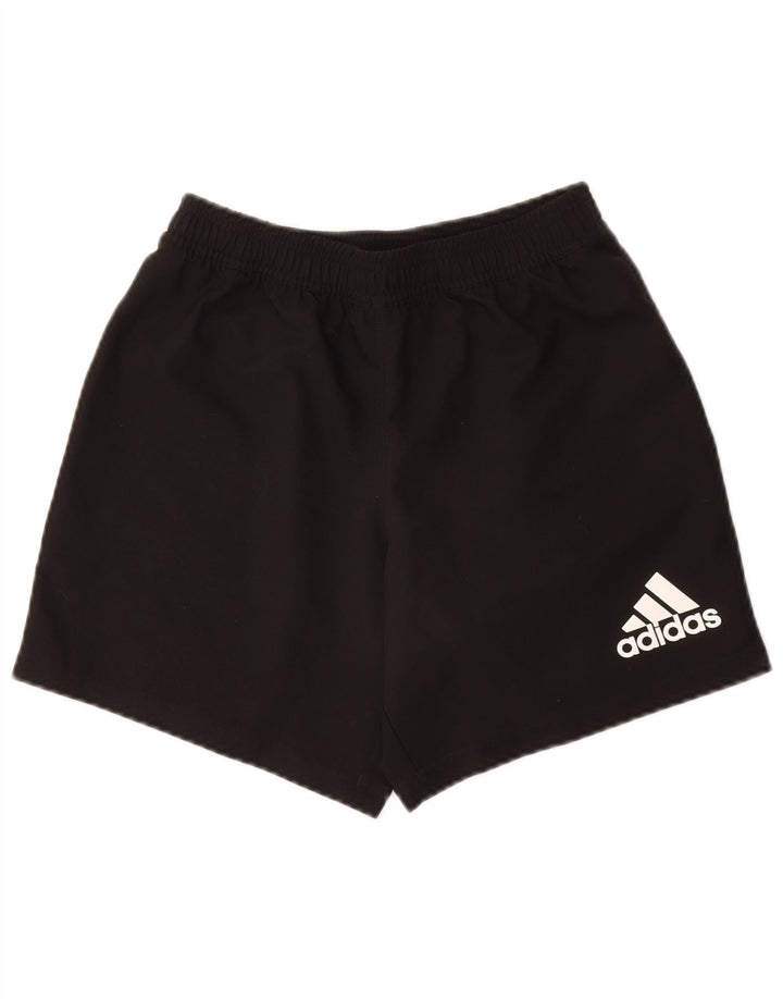ADIDAS Boys Sport Shorts 9-10 Years Small  Black Polyester