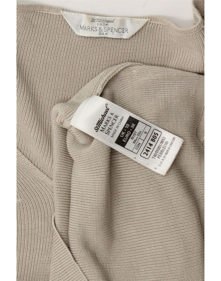 Marks & Spencer ženska majica kratkih rukava UK 10 Mala siva svila