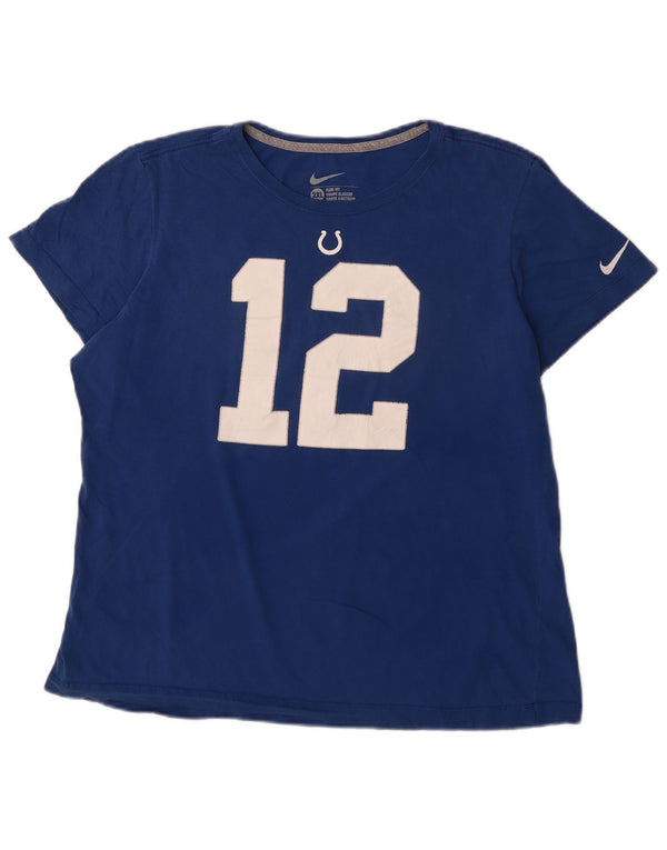 NIKE Ženska majica kratkih rukava Indianapolis Colts Slim Fit Graphic T-Shirt Top UK 20 2XL Plava