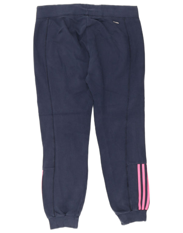 Adidas Ženska trenirka Hlače Joggers UK 12/14 Srednje tamnoplavi pamuk