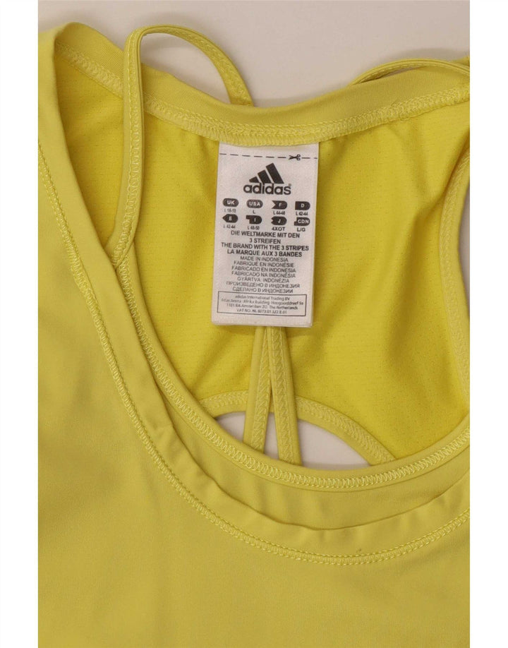 Adidas ženski Climacool prsluk UK 16/18 veliki žuti poliamid
