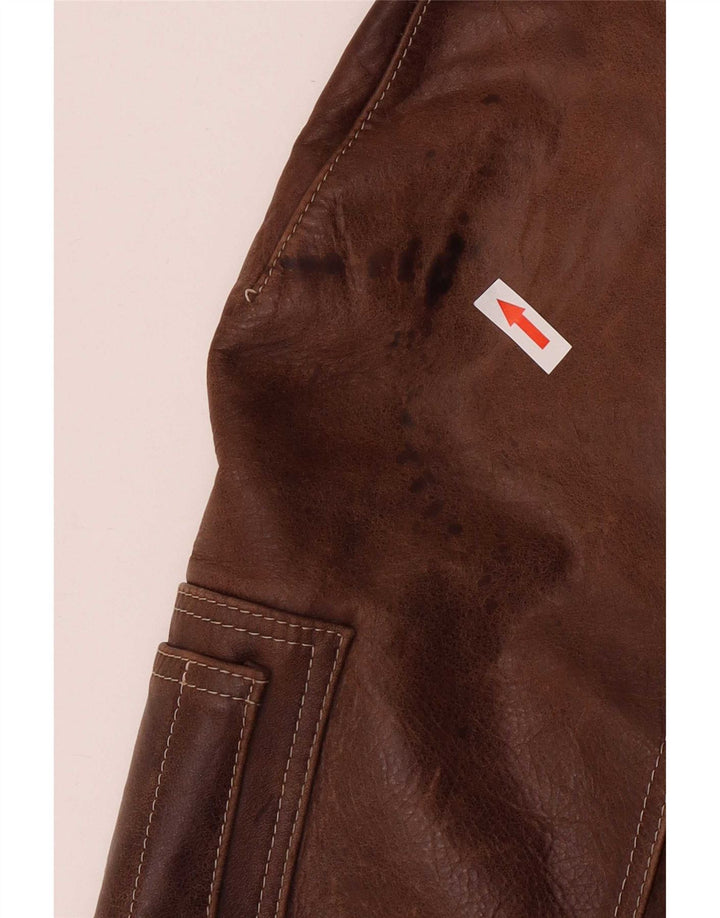 Vintage muška kožna bomber jakna IT 52 2XL smeđa