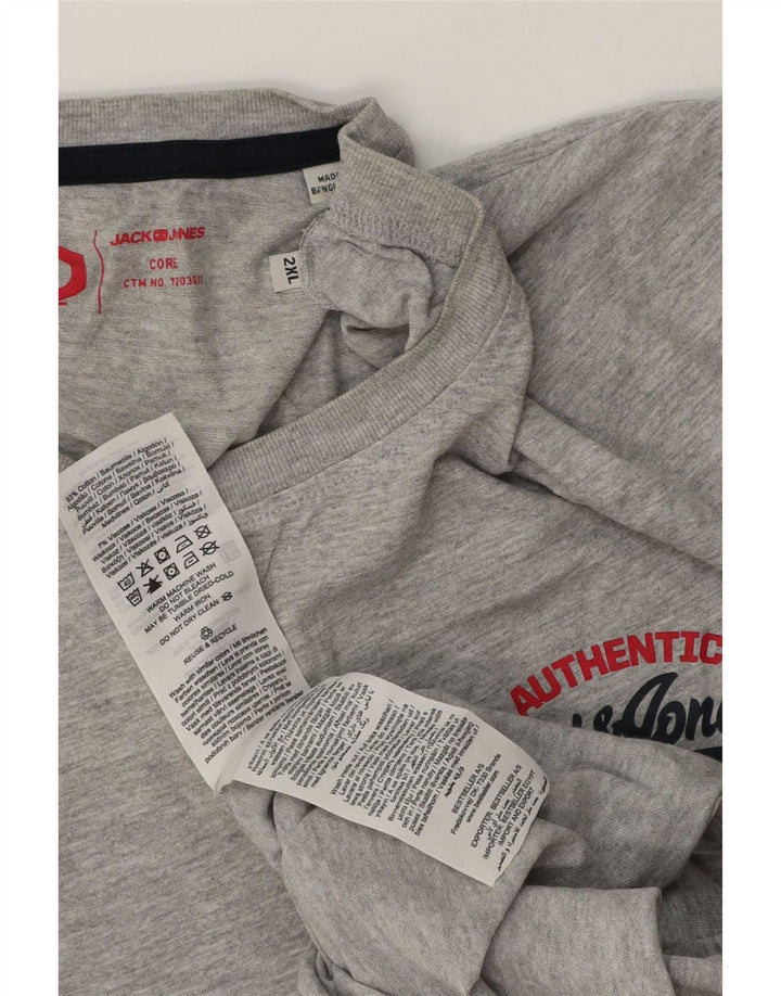 Jack & Jones muška majica kratkih rukava 2XL sivi pamuk