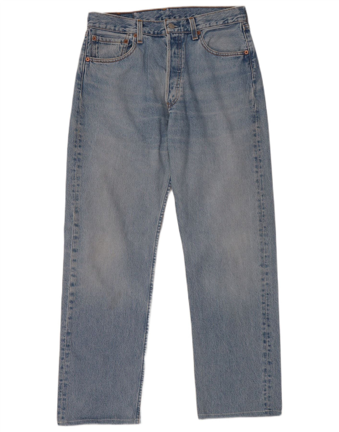 LEVI'S muške 501 ravne traperice W33 L29 plavi pamuk