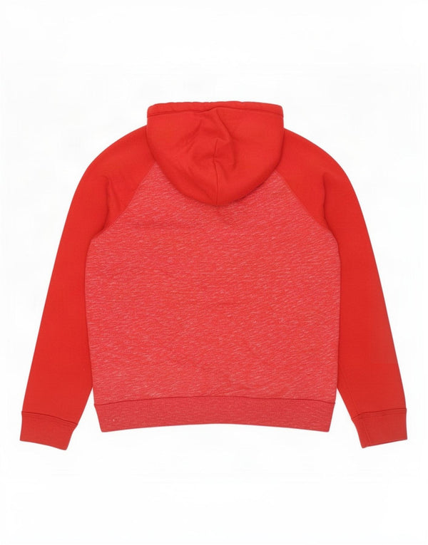 Hollister muška majica s kapuljačom s kapuljačom, srednji crveni flekasti pamuk