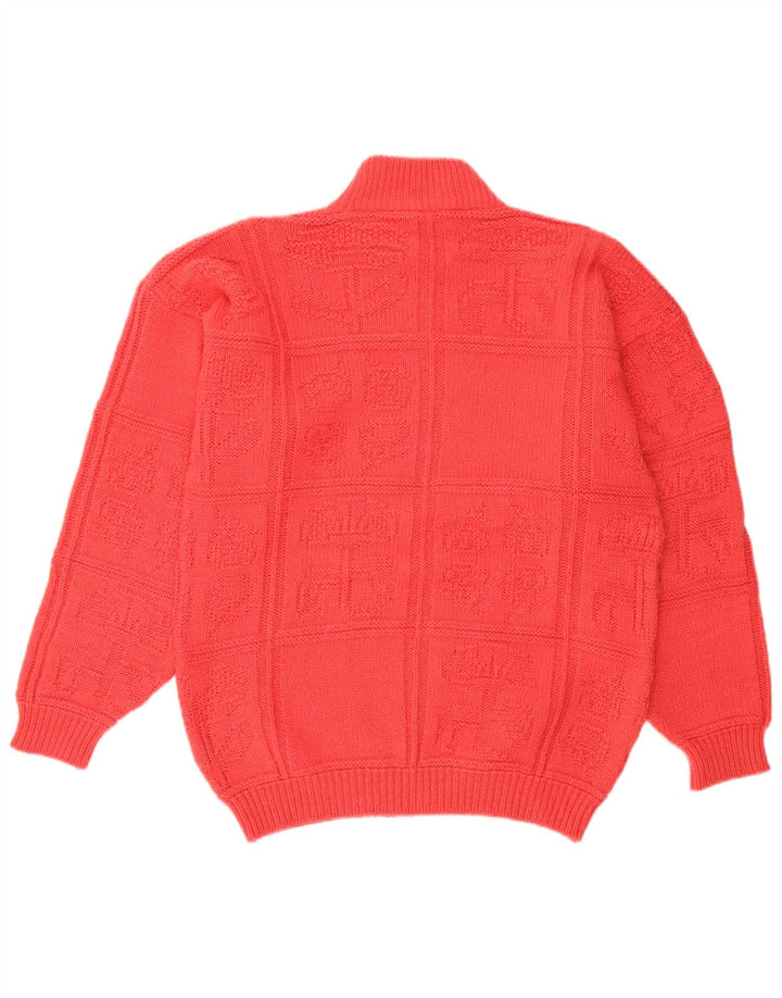 Vintage ženski džemper s kornjačičastim ovratnikom UK 14 Veliki ružičasti