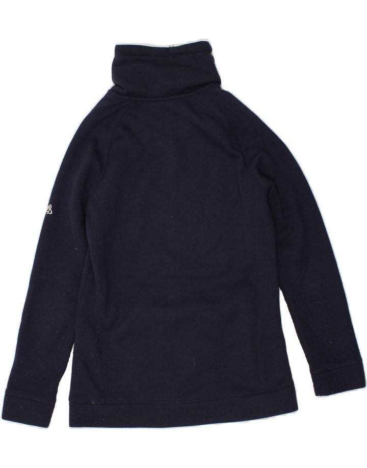 CRAGHOPPERS Womens Cardigan Sweater UK 10 Small Navy Blue Polyester Vintage CRAGHOPPERS and Second-Hand CRAGHOPPERS from Messina Hembry 