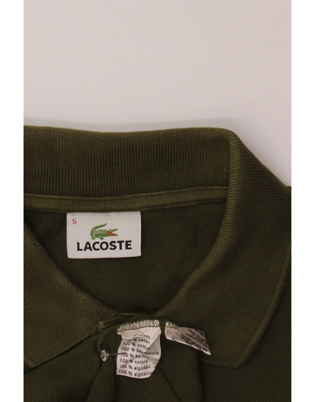 LACOSTE muška polo majica veličine 5 veliki kaki pamuk