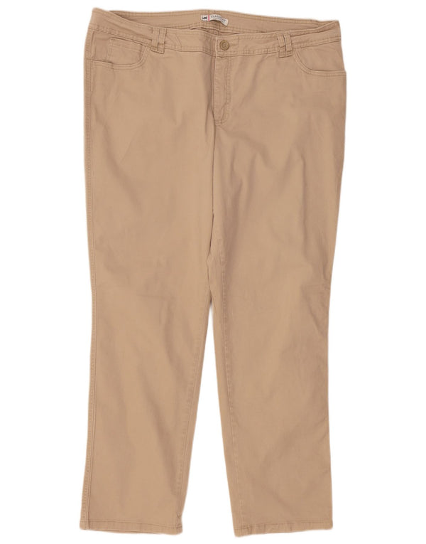 Lee ženske ravne ležerne hlače klasičnog kroja US 22 3XL W44 L31 bež