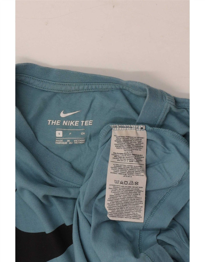Mali plavi pamuk za mušku majicu s grafičkim motivima Nike